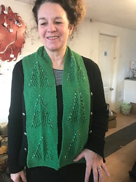 Beaded Bauble Tree Scarf