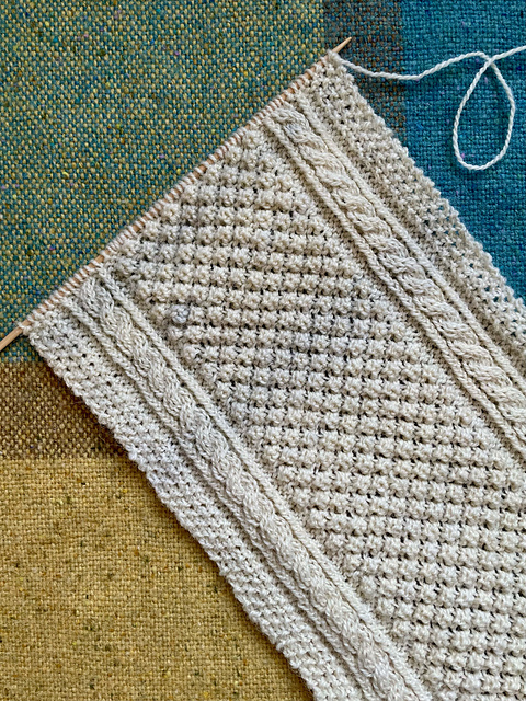 Traditional Irish Aran Cable Knit Scarf Kildare St