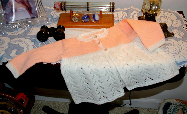 Baby's Matinee Coat with Fancy Patterned Skirt