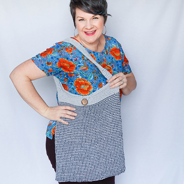 Two Tone Tunisian Tote