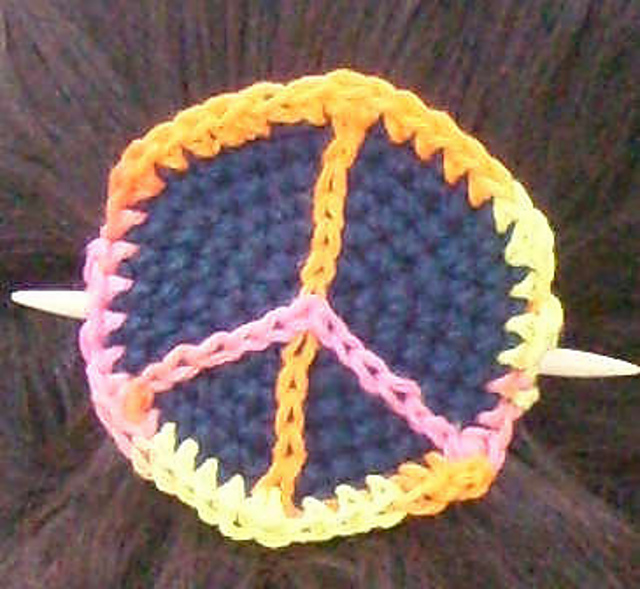 Peace Symbol Stick Barrette