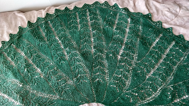 Double Rose Leaf Lace Shawl