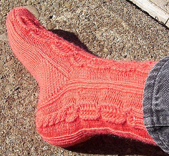 Peachy Cables Socks