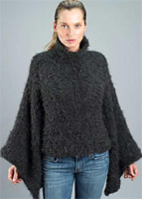 Brushed Alpaca Poncho KK228