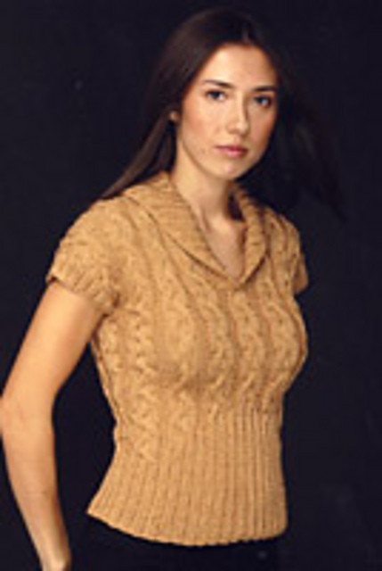 Cabled Top with Cap Sleeves - KK203