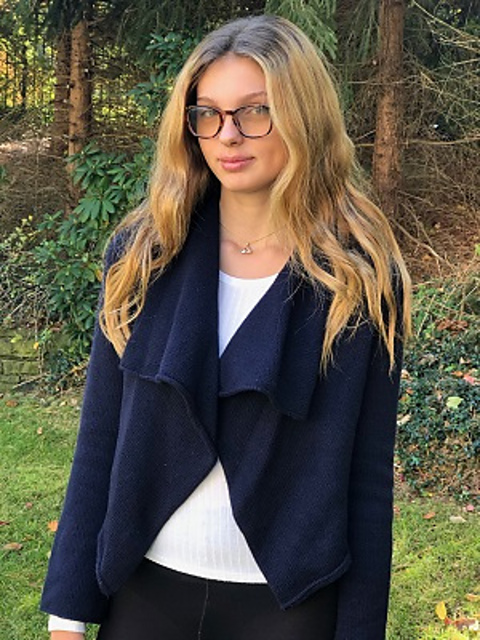 KK 723 Draped Front Jacket