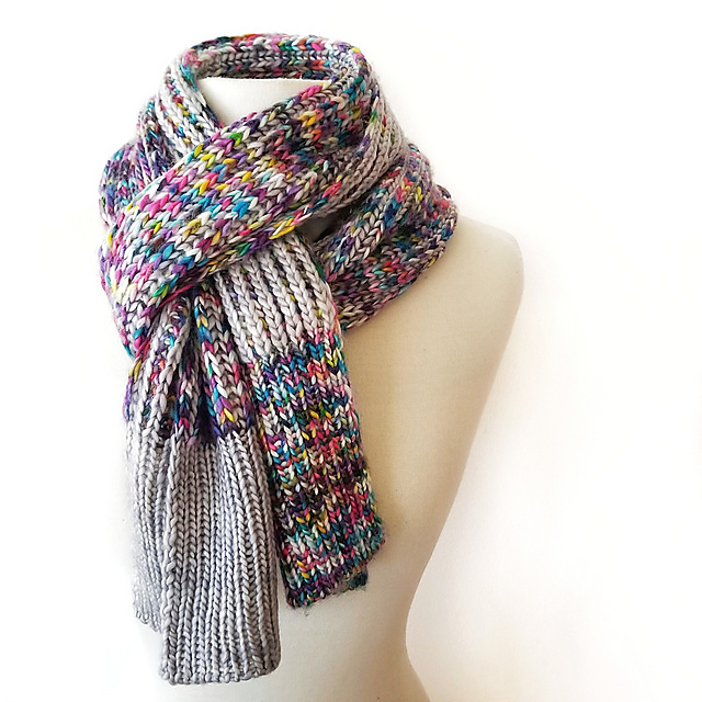 Easy Peasy Brioche Scarf