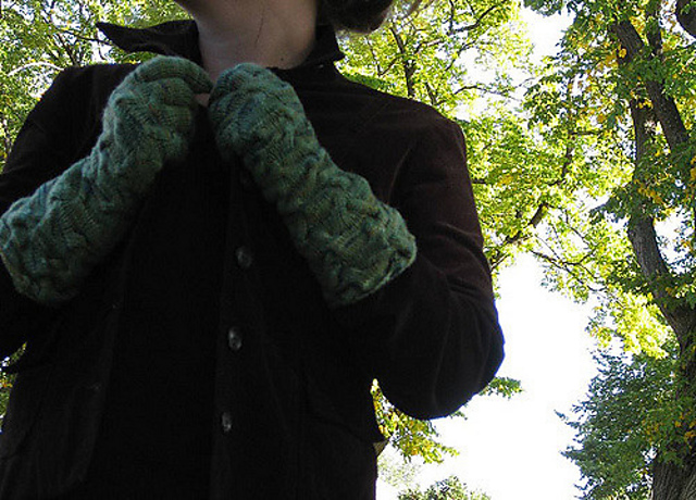 West Wind Gloves - knit on two needles