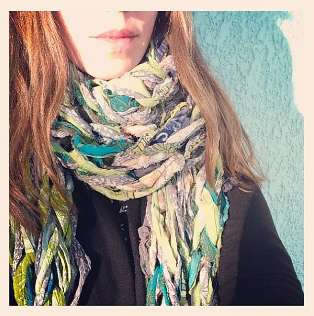 Chiffon Arm Knit Scarf