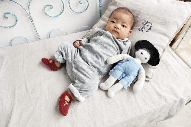 Mary Jane Baby Booties