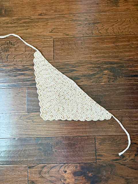Moss Stitch Triangle Kerchief