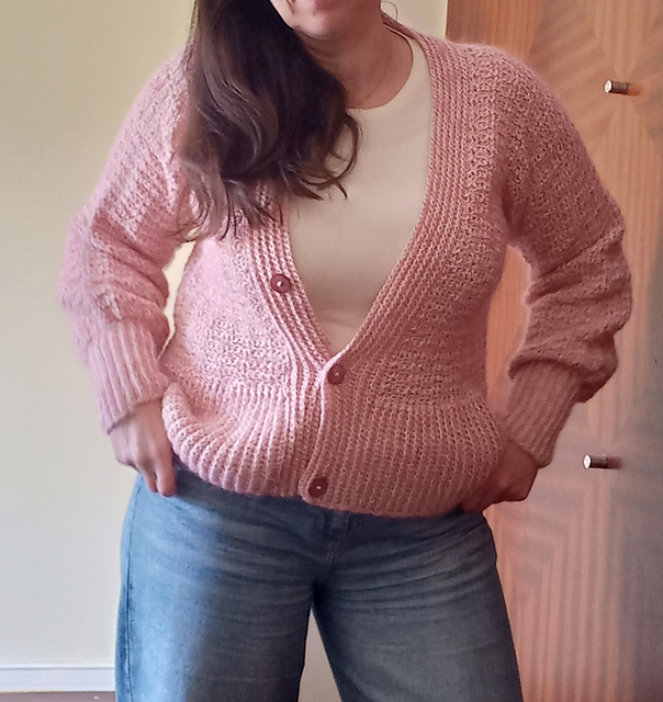 Casaco Aurora no Jardim crochet