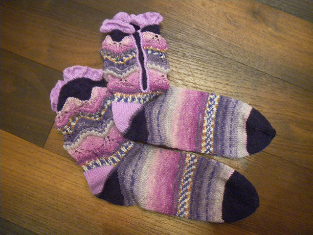 Socken mit Zipper