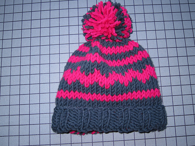 # 19 Mütze mit Zackenmuster
