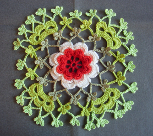 Rosette Surrounded by a Square Shaped Ground