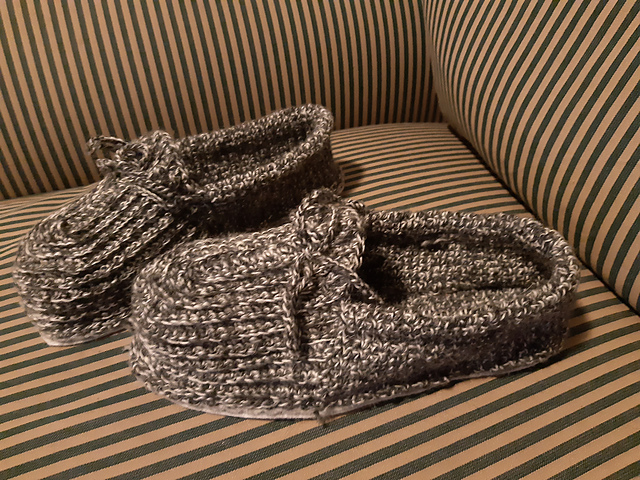 Men's Crocheted Slippers