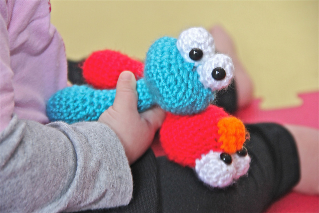 Cookie Monster Baby Rattle
