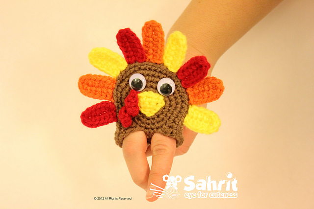 Turkey Applique Finger Puppet