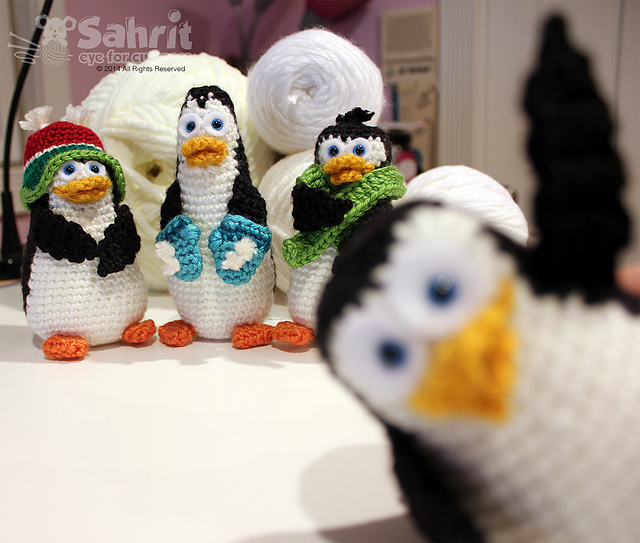 OsoCute Penguins with Hat Mittens Ski and Scarf