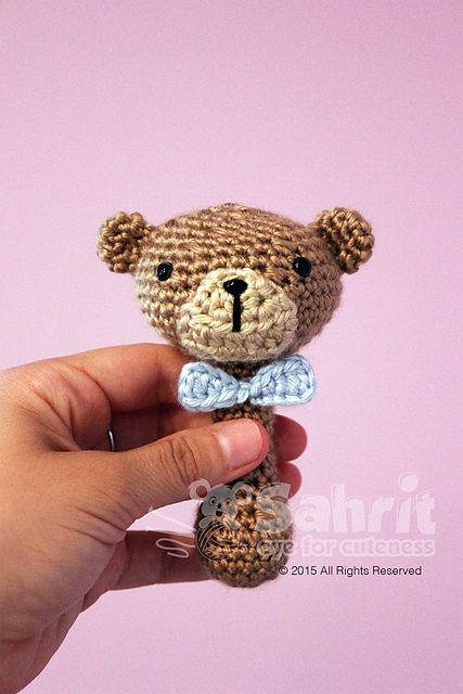 Bow Tie Teddy Bear Rattle