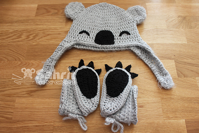 Koala Bear Hat and Booties
