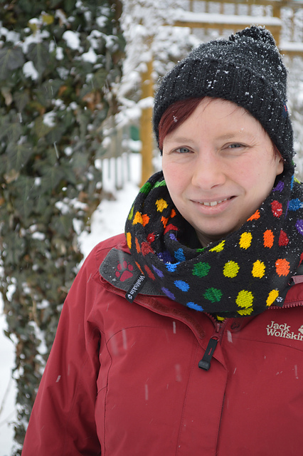 Rainbow Dots Cowl