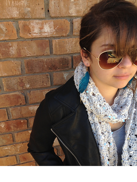 Sequins & Swag | 40" skinny or fat scarf