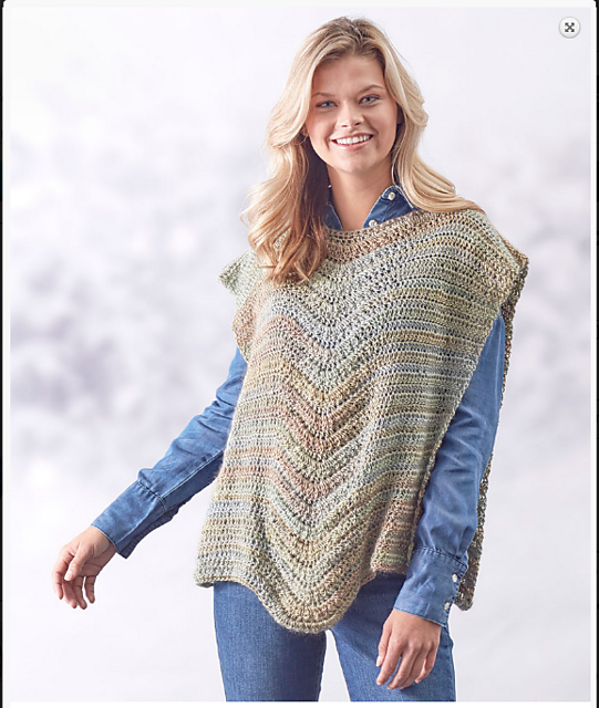 Lace Panel Crochet Poncho