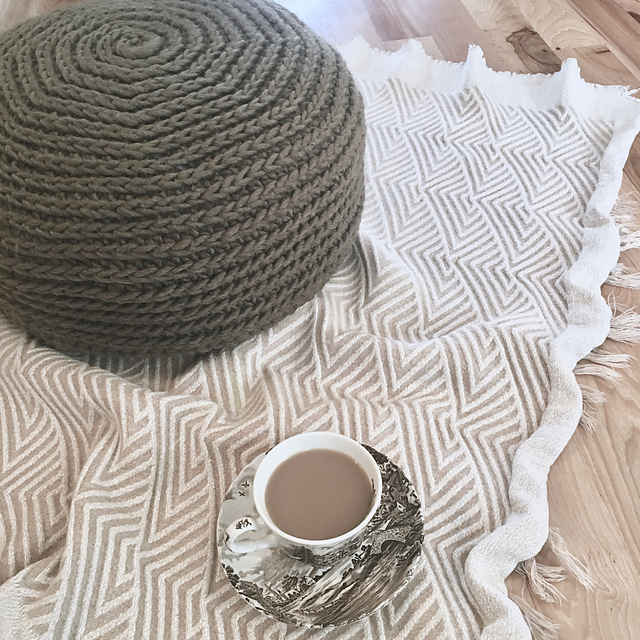 Spiral Floor Pouf