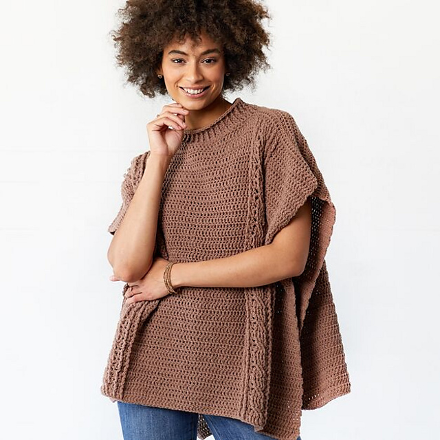 Transitions Cabled Poncho