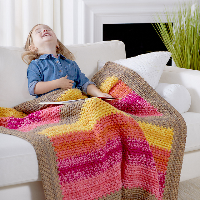 Bright Stripes Reversible Throw