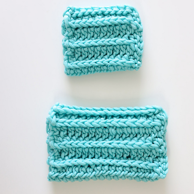 Easy Ribbed Scrubby Mitt