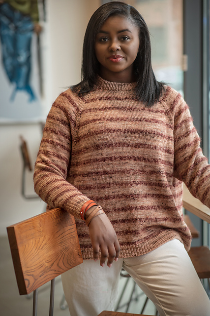 GREED☆ PATTERN STRIPE KNIT Beginner Knit Sweater Pattern (Free) - The Beginner Stripes