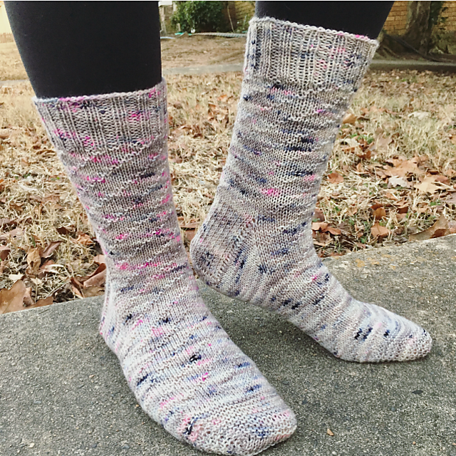 Garter Spiral Socks