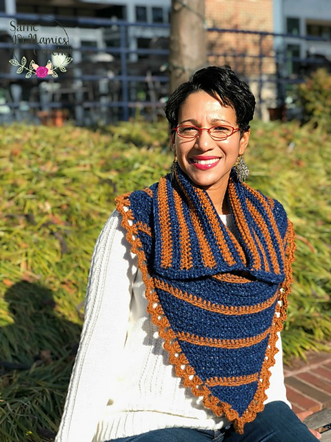Blues and Brass Bandana Cowl