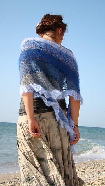 Flower Blues Shawl