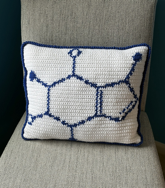 Caffeine Molecule Throw Pillow