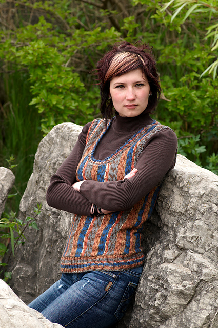 Vertical Stripe Vest