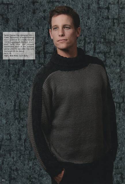 Men's Cable Turtleneck