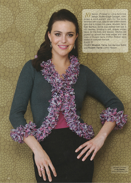 Ruffled-Edge Cardigan