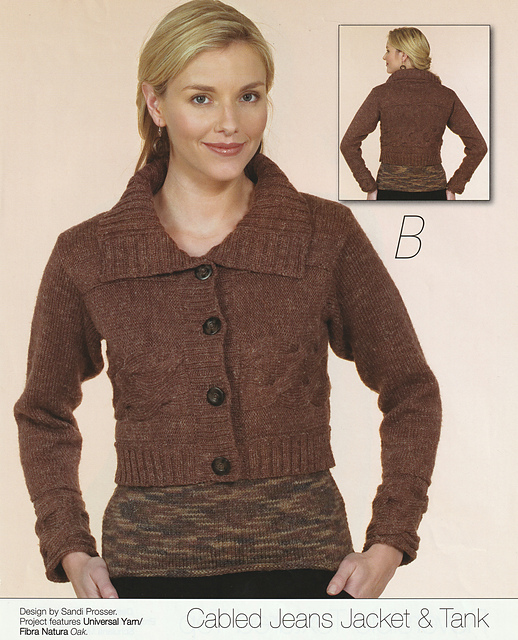 Cabled Jeans Jacket