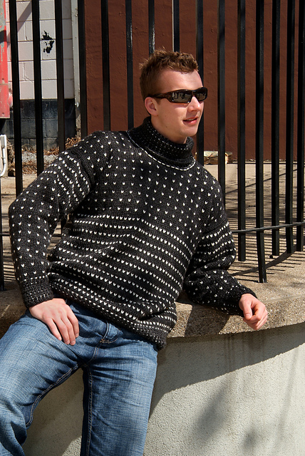 Men's Dot Turtleneck