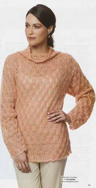 Funnel-neck lace tunic