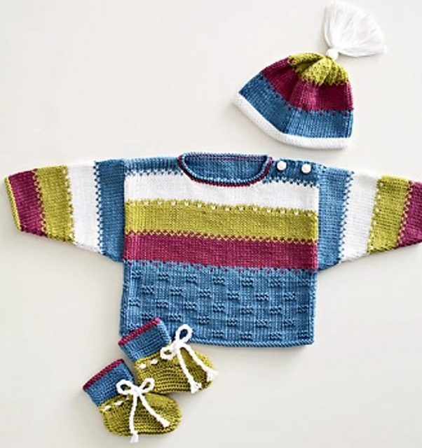Striped Baby Set