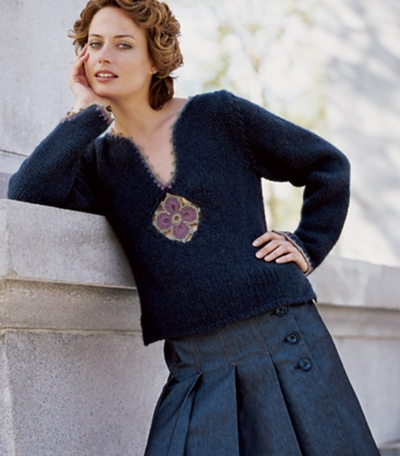 #19 Crochet Motif Pullover