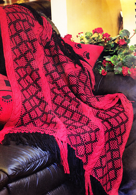 Slip Stitch Diamonds and Cables