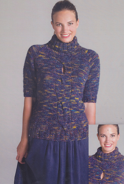 Keyhole Cable Turtleneck