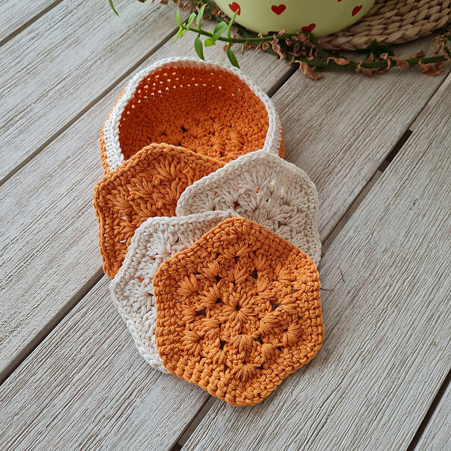 Hexa Coasters and Basket