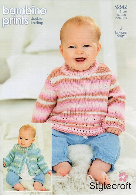 Cardigan and Sweater in Bambino Prints DK