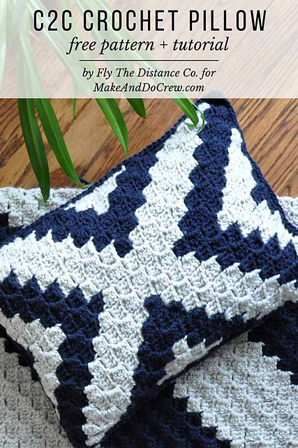 X Marks the Spot C2C Accent Pillow